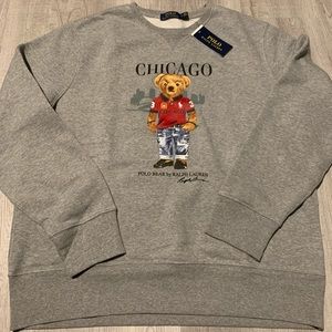 Polo Ralph Lauren Gray Chicago Bear Fleece Sweater